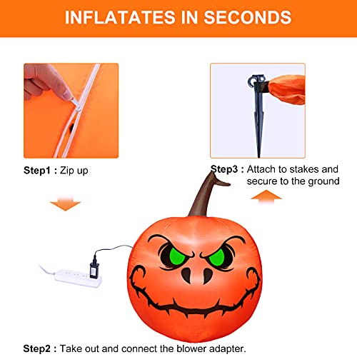55" Halloween Inflatable Pumpkins -LED Lights Decor Outdoor Indoor Holiday Decorations, Blow up Lighted Yard Decor, Lawn Inflatables Home Family Outside