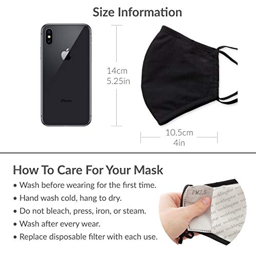 Weddingstar Adult Holiday Washable Cloth Face Mask Reusable and Adjustable Protective Fabric Face Cover w/Dust Filter Pocket - Snowman