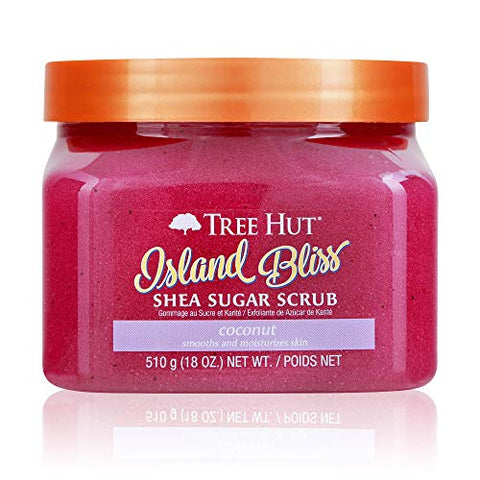 Tree Hut Island Bliss Shea Sugar Scrub, 18 oz, Ultra Hydrating and Exfoliating Scrub for Nourishing Essential Body Care