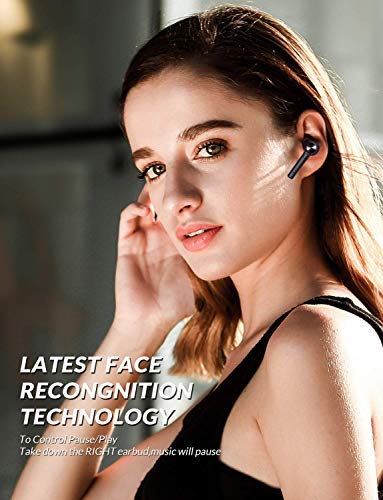 Bluetooth 5.0 Wireless Earbuds, Bluedio Hi(Hurricane) TWS Wireless Earbud Headphones in-Ear Earphones with Charging Case, Mini Car Headset Built-in Mic for Cell Phone/Running/Android, 5Hrs Playtime