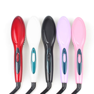 Ceramic Hair Straightener Combs Fast Hair Brush Professional Electric Hair Massager  Irons Auto Heating Straight Hair Tool