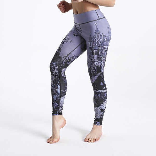 Ladies Fitness Pants Printed Slim Yoga Sweatpants