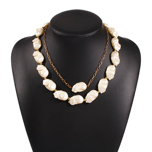 Holiday Style Irregular Pearl Necklace