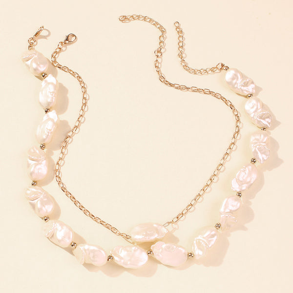 Holiday Style Irregular Pearl Necklace