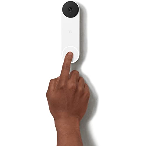 Google Nest Doorbell (Battery) - Wireless Doorbell Camera - Video Doorbell - Snow (Open Box)