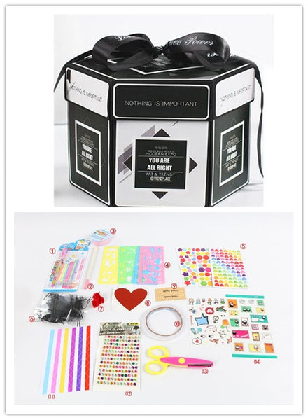 Surprise Explosion Box DIY Handmade Scrapbook Photo Album Gift Box for Valentine Gift