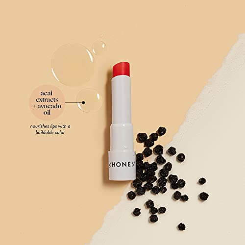 Honest Beauty Tinted Lip Balm, White Nectarine with Acai Extracts + Avocado Oil | EWG Certified + Dermatologist & Physician tested & Vegan + Cruelty free | 0.141 oz.