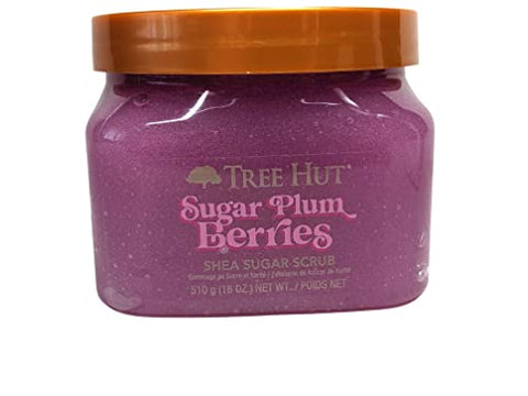 Tree Hut Sugar Plum Berries Shea Sugar Scrub, 18 oz., Ultra Hydrating and Exfoliating Scrub for Nourishing Essential Body Care
