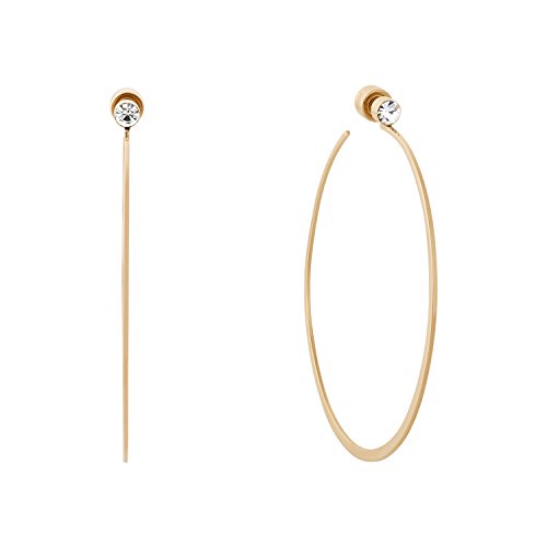 Michael Kors Gold Tone Modern Brilliance Hoop Earrings