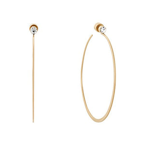 Michael Kors Gold Tone Modern Brilliance Hoop Earrings