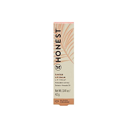 Honest Beauty Tinted Lip Balm, Blood Orange with Acai Extracts + Avocado Oil | EWG Certified + Dermatologist & Physician tested & Vegan + Cruelty free | 0.141 oz.