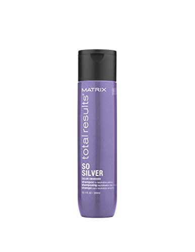 MATRIX Total Results So Silver Color Depositing Purple Shampoo For Neutralizing Yellow Tones | Tones Blonde & Silver Hair | For Color Treated Hair | 10.1 Fl. Oz.