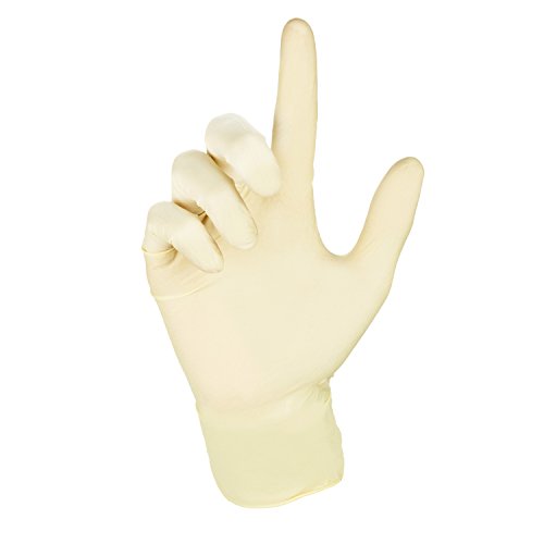 New Disposable Latex Gloves, Powder Free Large. (100 Gloves Per Box)