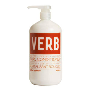 Verb Curl Conditioner - Soften, Define & Hydrate -Vegan Curl Defining Frizz Control Conditioner -Coconut Oil Hair Care Product to Deeply Nourish and Repair Damaged Hair- Pump Dispenser, 32 fl oz