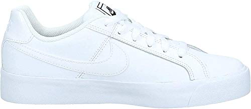 Nike Women's Court Royale AC Sneaker, White/White-Black, 8.5 Regular US
