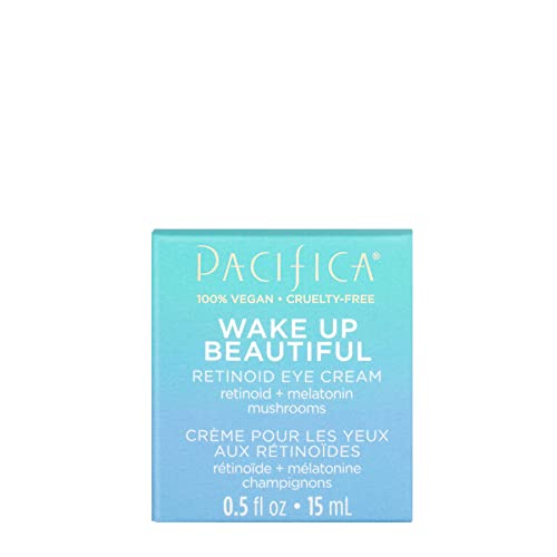 Pacifica Beauty, Wake Up Beautiful Retinoid Daily Under Eye Cream, For Aging Skin, Petroleum-Free Retinoid, Melatonin, Treat Fine Lines + Wrinkles, Clean Skin Care, Vegan + Cruelty Free, 0.5 Fl Oz