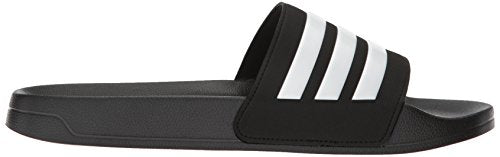 adidas Men's Adilette Shower Slides, Black/White/White, 11