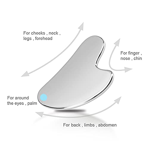 Gua Sha Facial Tools Stainless Steel Scraping Massage Tool for Face Stainless Steel Gua Sha Tool