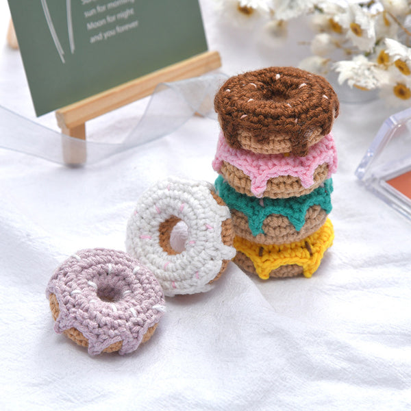 Japanese New Woolen Knitting Donuts Girl Hair Accessories Scarf Diy Decoration Accessories