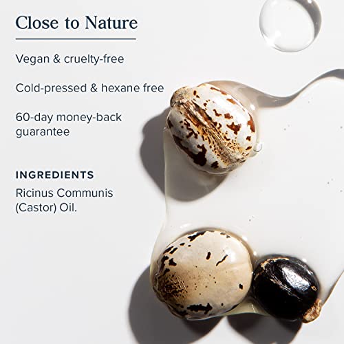 Heritage Store Castor Oil, Nourishing Hair Treatment, Deep Hydration for Healthy Hair Care, Skin Care, Eyelashes & Brows, Castor Oil Packs & More, Cold Pressed, Hexane Free, Vegan & Cruelty Free, 16oz