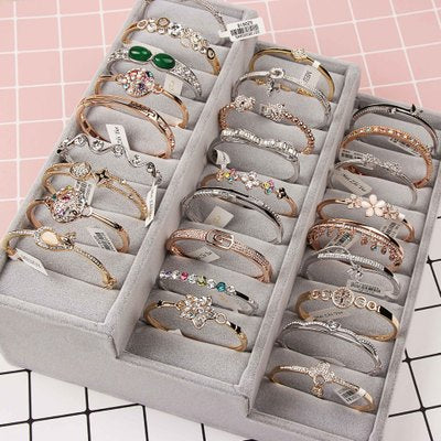 Beauty of the Spring and summer new color color plated gold Korean version of the rhinestone zircon bracelet bracelet