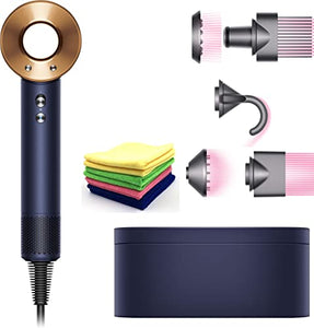 Premium Dyson Supersonic Hair Dryer Limited Gift Set Edition: Fast Drying, Controlled Styling, Powerful, Low Noise, Light Weight, Engineered for Different Hair Types w/One Maxitek Microfiber Cloth