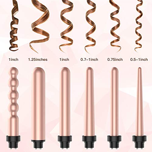 6 in 1 Curling Iron Wand Set