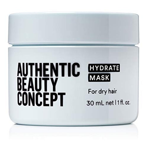 Authentic Beauty Concept Hydrate Mask | Normal To Dry or Curly Hair | Add Moisture & Shine | Vegan & Cruelty-free | Silicone-free | 1 fl. oz.
