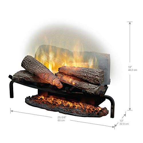DIMPLEX Revillusion 25" Plug-In In Electric Fireplace Log Set Model: RLG25), 120V, 1500W, 12.5 Amps Black