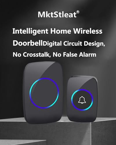 Wireless Doorbell, Waterproof Battery Operated Door Bell Ringer for Home, Classroom, Teachers, Timbres Para Casas Inalambricos With Colorful Led Flashing