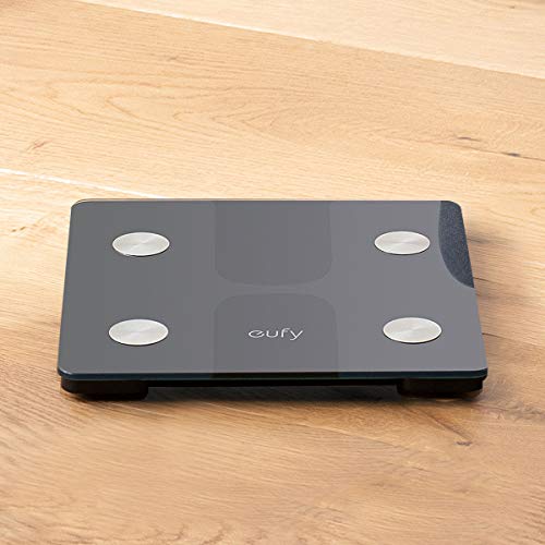 eufy Smart Scale C1 with Bluetooth, Body Fat Scale, Wireless Digital Bathroom Scale, 12 Measurements, Weight/Body Fat/BMI, Fitness Body Composition Analysis, Black/White, lbs/kg