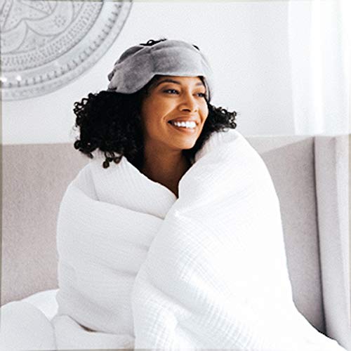 nodpod Gentle Pressure Sleep Mask | Patented Light Blocking Design for Sleeping, Travel & Relaxation | Bead Filled, Machine Washable, BPA Free Eye Pillow (Black Onyx)