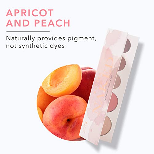 100% PURE Better Naked Palette (Fruit Pigmented), Makeup Palette w/ 3 Eyeshadows, Blush, Face Highlighter, Natural, Vegan Makeup (Soft Rose, Taupe, Beige Tones)