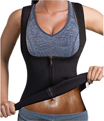 GAODI Women Waist Trainer Sauna Vest Slim Corset Neoprene Cincher Tank Top Weight Loss Body Shaper (3XL, Black)