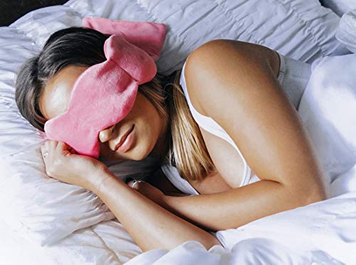 nodpod Gentle Pressure Sleep Mask | Patented Light Blocking Design for Sleeping, Travel & Relaxation | Bead Filled, Machine Washable, BPA Free Eye Pillow (Flamingo Pink)