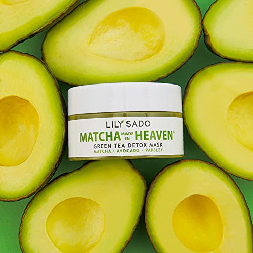 LILY SADO Green Tea Face Mask - Organic Natural VEGAN Facial Mask - Anti-Aging, Antioxidant Defense Against Acne, Blackheads & Wrinkles for a Luscious, Soft Glowing Complexion - Best Mud Mask for Acne