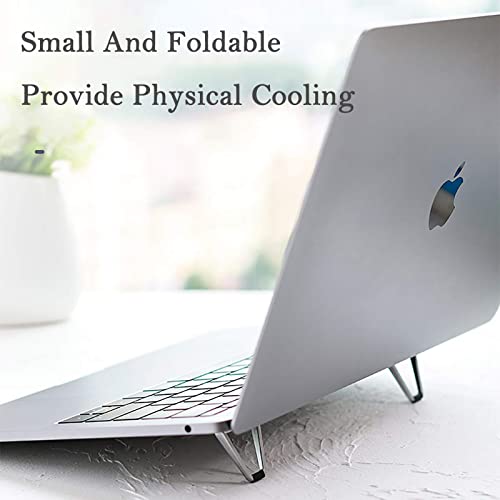 Portable Invisible Laptop Stand-2PCS,SUNTAIHO Mini Aluminum Cooling Pad,Computer Keyboard Mount Kickstand,Ergonomic Lightweight Laptop Desk Stand for MacBook Pro/Air, Lenovo,12-17 Inches