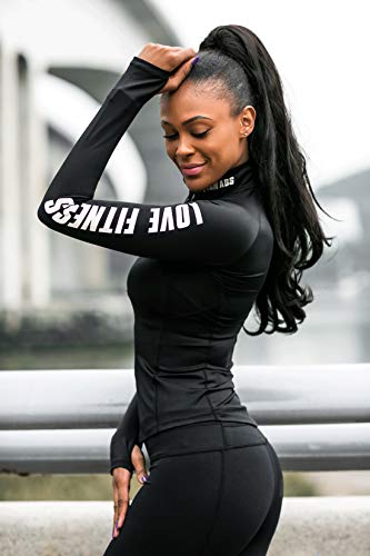 V LOVEFIT Women Gym Activewear Workout Sports Active Shirt Black White XS