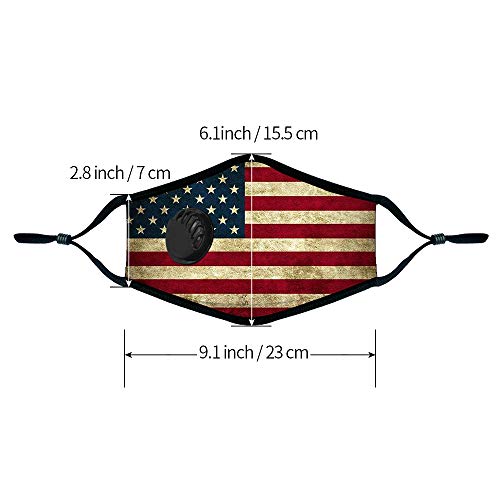 4Pcs Reusable Washable Unisex Cloth Face Bandanas with Breathing valve and 20Pcs Replaceable Protection Filters for Adults