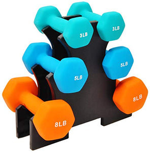 BalanceFrom BF-D358 Dumbbell Set with Stand, 32 lb