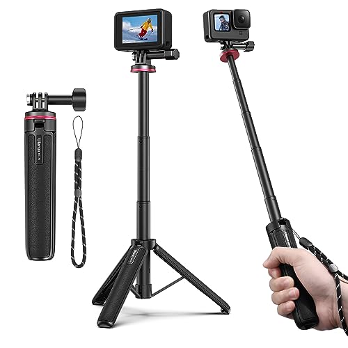 20in Extendtable Selfie Stick Tripod for Gopro - ULANZI MT-32 Action Camera Mini Tripod w Hand Strap 5 Stage Lightweight Portable Vlog Accessories for GoPro Hero 11 10 9 8 7 6 5/Max/DJI OSMO Action