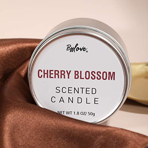 Gifts for Women, Bath and Body Set with Cherry Blossom Scent Spa Gift Set for Her, Including Massage Oil, Scented Candle, Bath Salt, Hand Cream and Soap. Christmas Gifts Box for Women,5 Pcs Bath Set