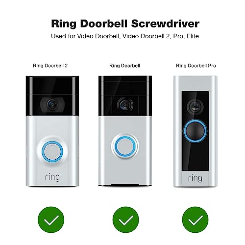 Ring Doorbell Screwdriver,Ring Screwdriver Bit Set for Battery Change & Wifi Password Reset Access,Ring Screwdriver for All Doorbells include Video Doorbell, Video Doorbell 2, Pro and Elite (Green)