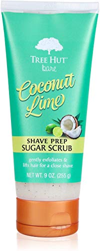 Tree Hut Bare Shave Prep Sugar Scrub, 9oz, Essentials for Soft, Smooth, Bare Skin