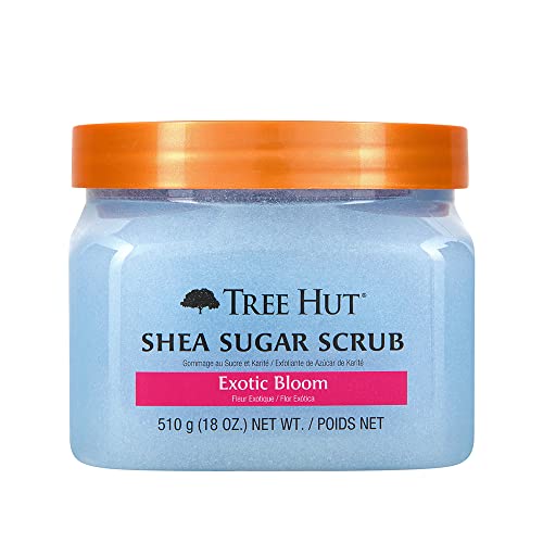 Tree Hut Exotic Bloom Shea Sugar Scrub, 18 oz, Ultra Hydrating and Exfoliating Scrub for Nourishing Essential Body Care