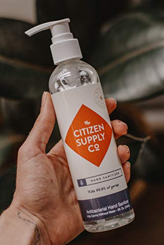 The Citizen Supply Co. – Hand Sanitizer Gel – Medical Grade – Contains 70% Ethyl Alcohol - Kills 99.99% of Germs - Made in the USA (4) 8oz Bottles)