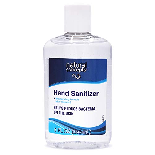 Natural Concepts Hand Sanitizer Gel, 6-Pack, 8 oz Bottles, 65% Ethyl Alcohol, Protect Against Germs On-The-Go with a Refreshing Vitamin E Formula