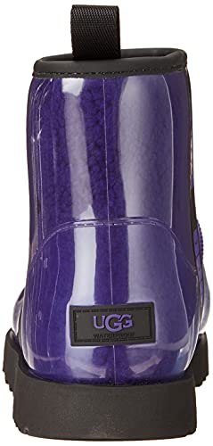 UGG Women's Classic Clear Mini Fashion Boot, Violet Night/Black, 8