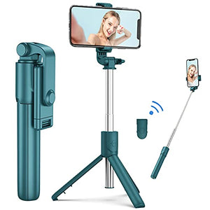 [2021 Upgraded] MQOUNY Selfie Stick, Handheld Tripod with Detachable Wireless Remote and Tripod Stand Compatible with iPhone 12 11 pro Xs Max Xr X 8 7 6 Plus, Android Samsung Smartphone