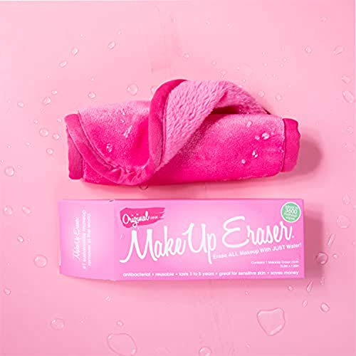 Makeup Eraser The Original Erase All Makeup With Just Water, Including Waterproof Mascara, Eyeliner, Foundation, Lipstick and More, Original Pink